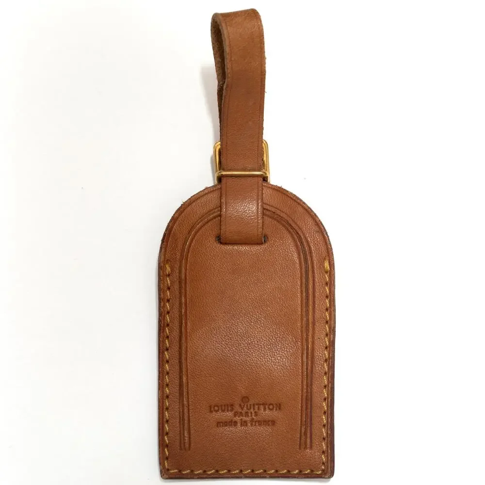 Authentic Louis Vuitton Vachetta Leather Luggage Name Tag TT